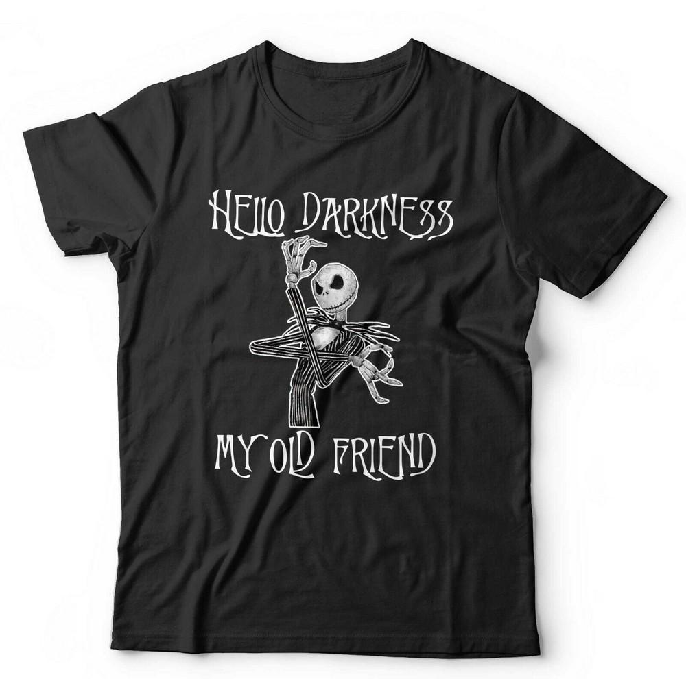 

Jack Skellington Tshirt Hello Darkness Unisex and Kids Halloween Horror Burton M