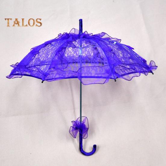 Umbrelă de broderie din dantelă de epocă, mâner lung, umbrelă decorativă ușoară, petrecere de nuntă, dans de mireasă, performanță, umbrelă de soare, recuzită pentru fotografie