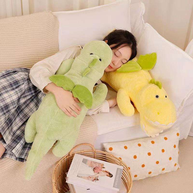 Cartoon Dragon Dinosaur Plush Bed Pillow Super Soft Plush Toy with PP Cotton Interior for Teen Girls Birthday Surprise Gift