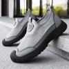 Men's shoes casual shoes breathable mesh shoes one pedal lazy shoes light flying woven shoes soft sole single shoes comfortable dad shoes