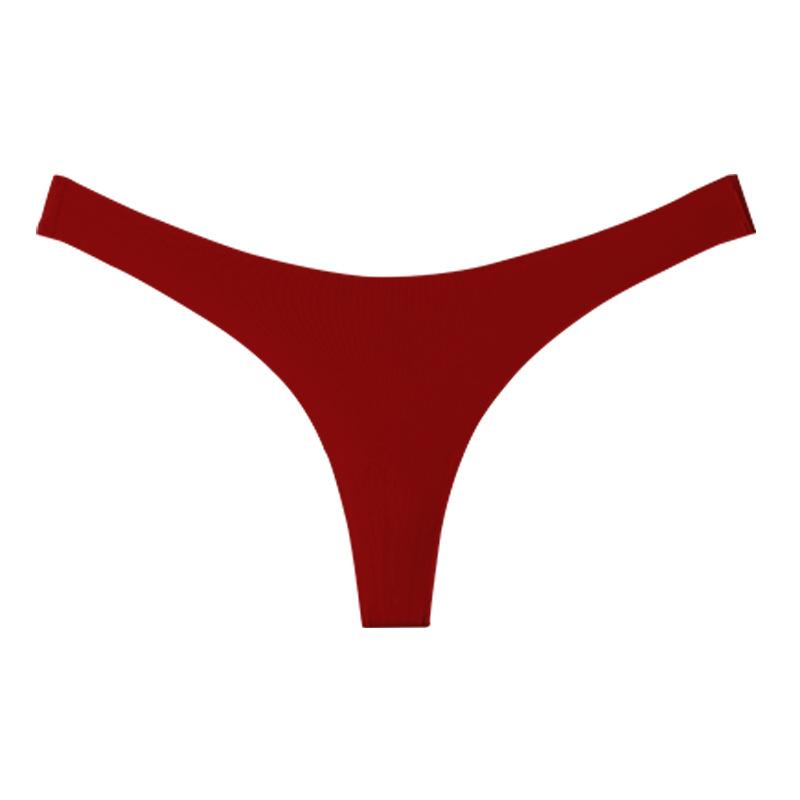 Ice Silk Seamless Thong Panties Plus Size Sexy Triangle Women’s Panties