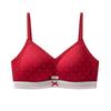Polka Dot Bow Sweet Ballet Style No Wire Bra For Women