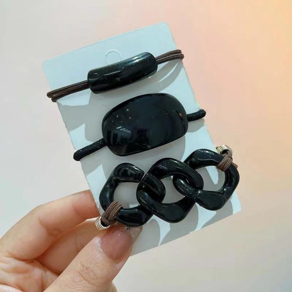 9/3 Pcs/set Elegant Hair Hair Ties Hair Rope Simple Hair Ropes for Ponytails and Buns,Stylish Women's Hair Accessories