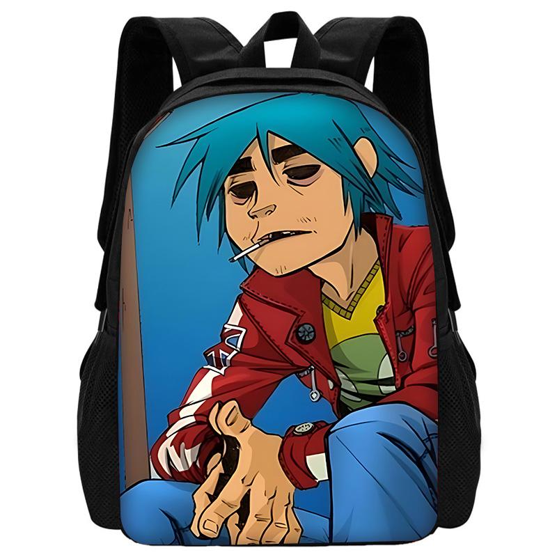 Child School Virtual Character Gorillazs-Backpack with Lunch Bags ,Pencil Bags ,School Bags for Boys Girls Best Gift