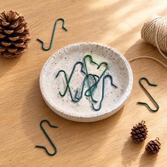 Christmas Tree Accessory Kit 100 Pcs Ornament Hooks, Metal S-Shaped Hangers, Sturdy Hooks for Baubles Balls, Lanterns, Decoration Large Quantity