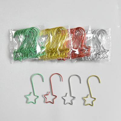 20pcs/bag Christmas Ornaments Metal S-Shaped Hooks Holder Christmas Tree Ball Pendant Hanging Decorations Home Navidad New Year