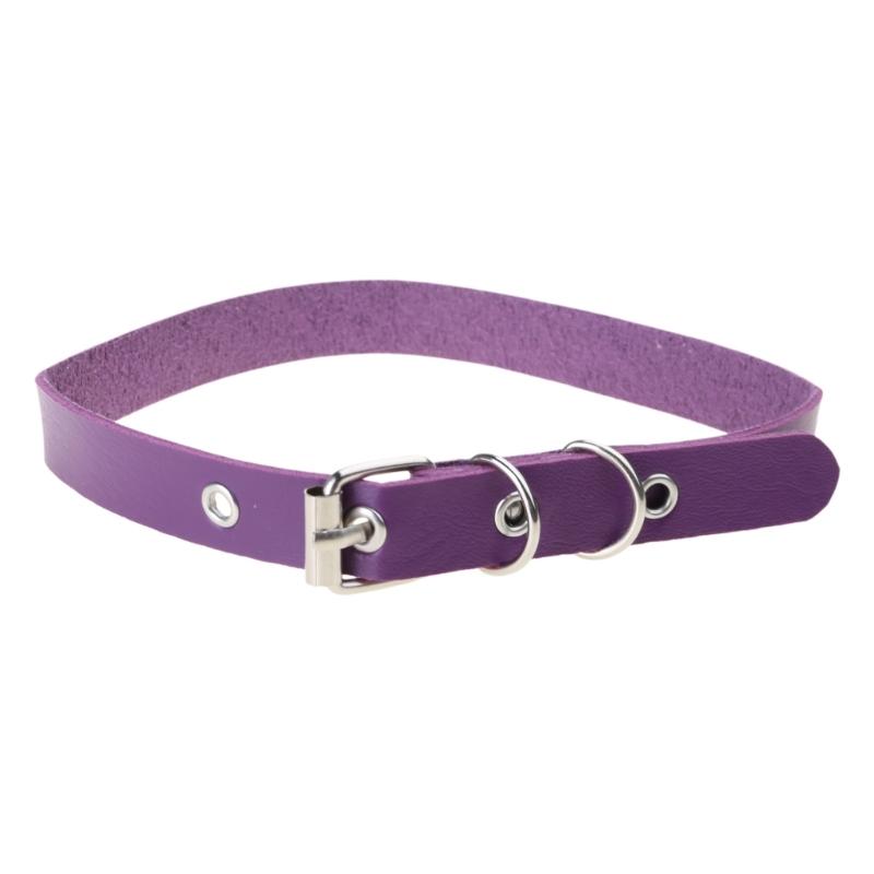 Nightclub Necklace Cosplay Gothic Punk Rock Choker Chain Adjustable PU Leather Collar for Fashionable Youth