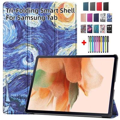 Funda para tableta Samsung Galaxy Tab S7 FE 12,4 SM-T730, carcasa inteligente plegable triple para Samsung Tab S7 Plus, funda para Tab S8, funda para S7 11