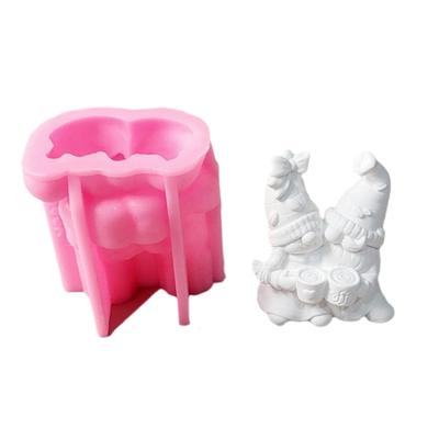 Valentines Day Gnome Candle Mold Flexible Silicone Mold for Handmade Projects Aromatherapys Plaster Making Mold