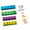 Wooden Letter Spelling Block Boys Girls CVC Word Games Alphabet Flashcards Letters Sorting