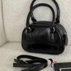Enamel Mini Strap Tote Bag Leather Crossbody