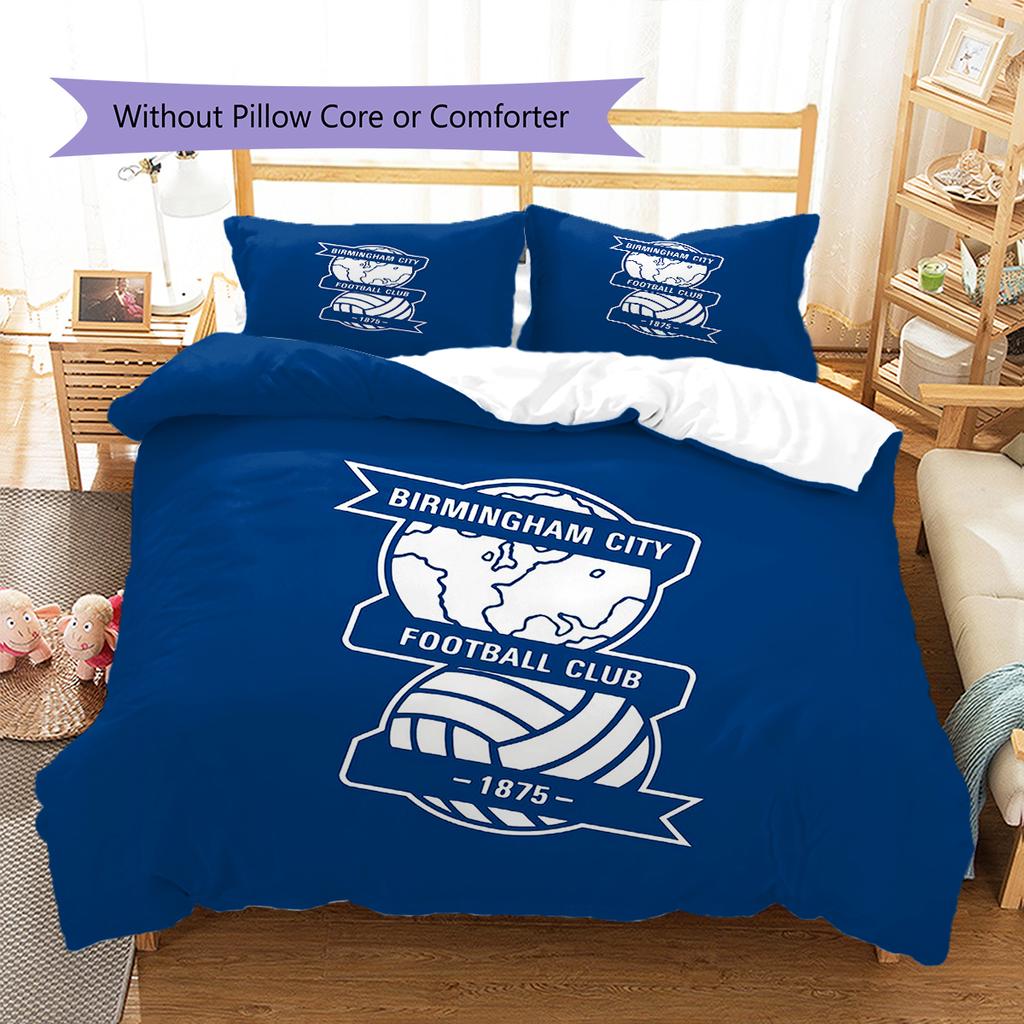 Birmingham City Football Club logoPattern Bedding,Quilt Set Quilt Cover Pillowcase Home Birthday Gift (1 * Duvet Cover + 2 * Pillowcase, Without Core)