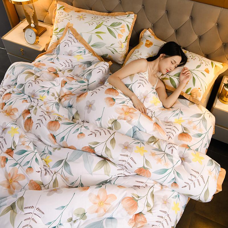 Oeny Thickened Warm Feather Silk Velvet Spring/Autumn Quilt