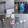 1PC Non-punching Razor Holder Storage Hook Space Aluminum Multi-purpose Storage-free Bathroom Accessories