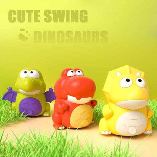 Kids Electric Magnetic Dinosaur Toy Baby Tummy Time Crawling Dinosaur Toy Educational Infant Toddler Boy Girl Swing Dino Toy