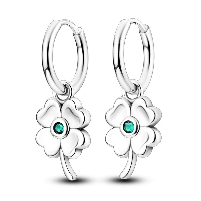 925 Silberfarbene Zirkonia-Stern-Creolen für Damen Schmuck Jubiläum Hochzeit Schmuckherstellung Geschenk