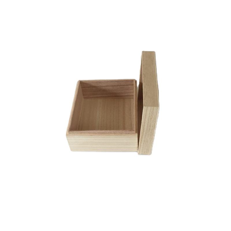 Small Natural Wood Rectangle Storage Boxes with Laser Engraved Logo for Jewelry Gift Packaging Storage