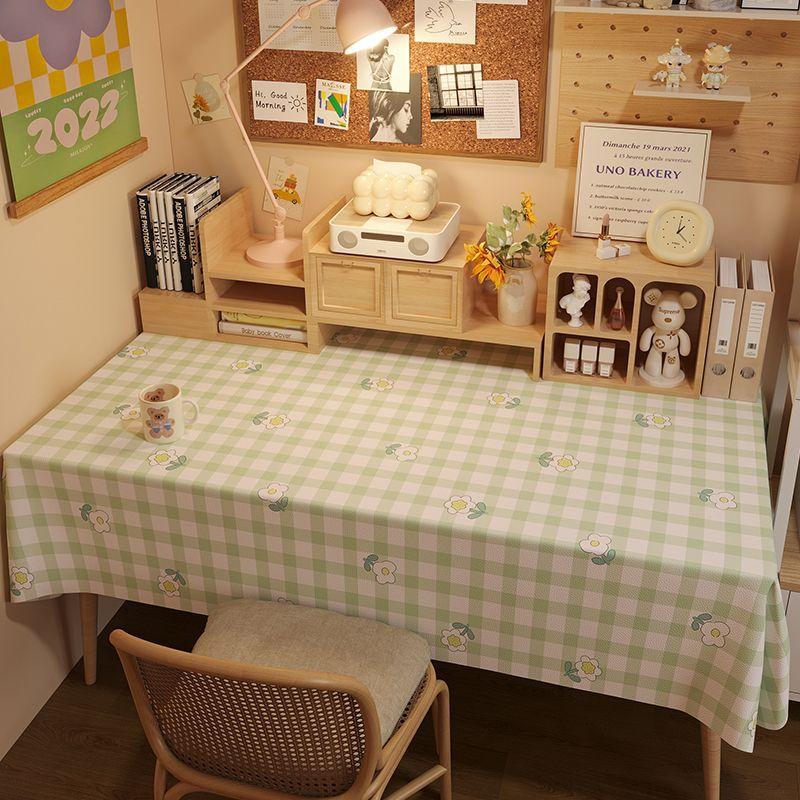Tablecloth Fabric Waterproof And Oil-Proof Leave-In Rectangular Tablecloth Dining Table Cloth Coffee Table Pvc Student Desk Mat