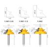 45 Degree Lock Miter Router Bit 3-Piece Set, for 31/64", 37/64",3/4" Cutting Height, 1/4 Inch Shank.Woodworking Tools Joint Router Bits (3PCS 1/4
