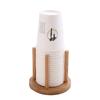 Bamboo Wooden Cup Storage Rack Creative Round DIY Household Cup Holder For Disposable Paper Cup Counter Desktop Storage Rack