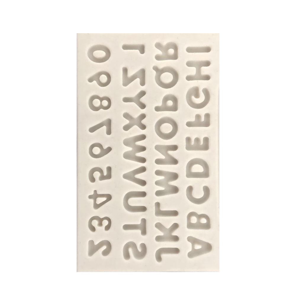 English Letter/number Silica Gel Mold DIY Fangdan Cake Decoration Candy Chocolate Mold Baking Tool