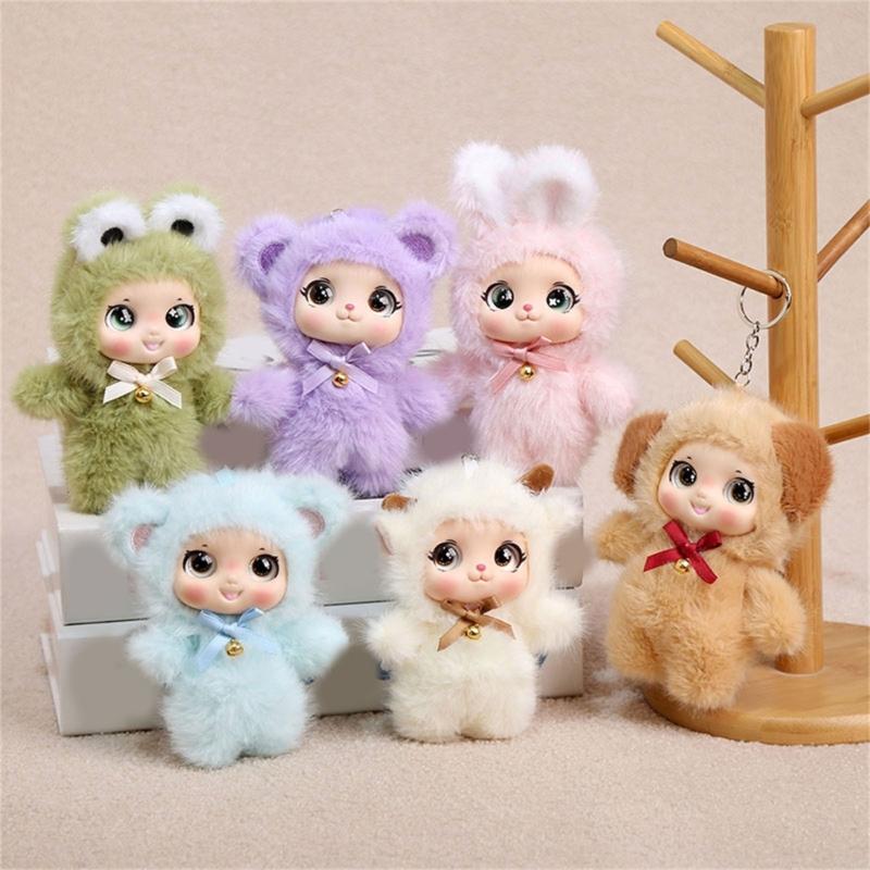 Cartoon Soft Doll Keychain With PP Cotton Filling For Keys Bags And Backpacks Multiple Color Trendy Car Decoration