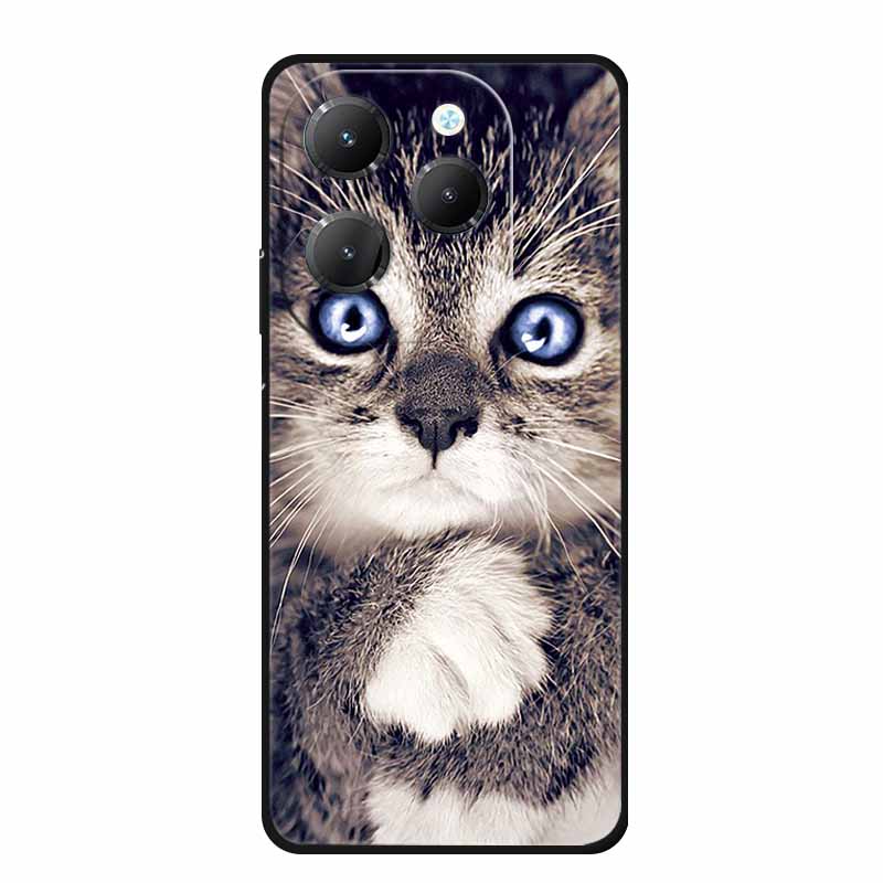 For Infinix Hot 40 Pro Case Animals Soft Silicone TPU Cover Phone Cases For Infinix Hot 40i Hot40 X6837 Protective Wolf Coque