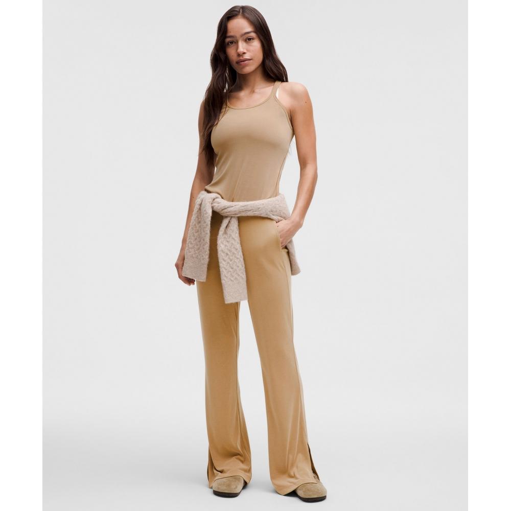 Lululemon Drapey Softstreme Flared Pant Filbert Tan