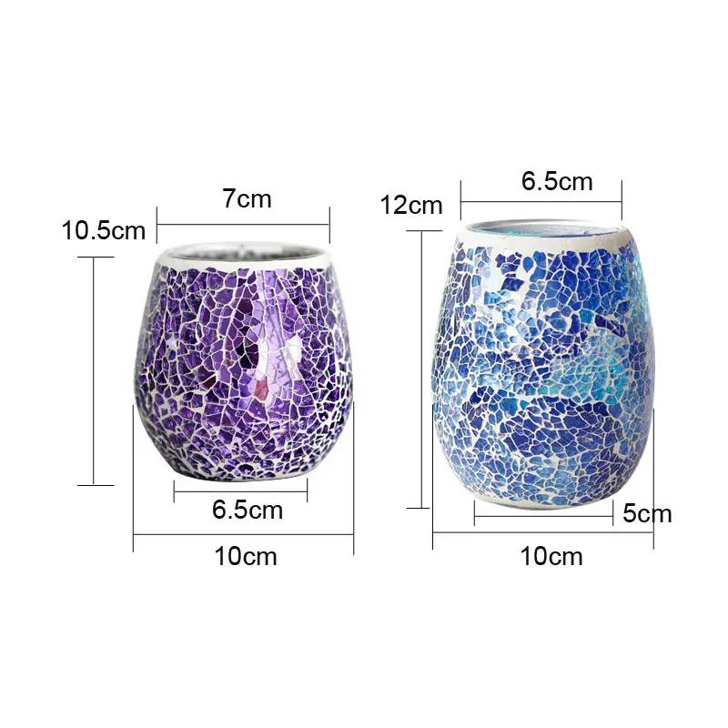 handmade mosaic patch candle holder home decor ornaments desktop decoration Dinner Lights Hotel Restaurant Decor Wedding Candles
