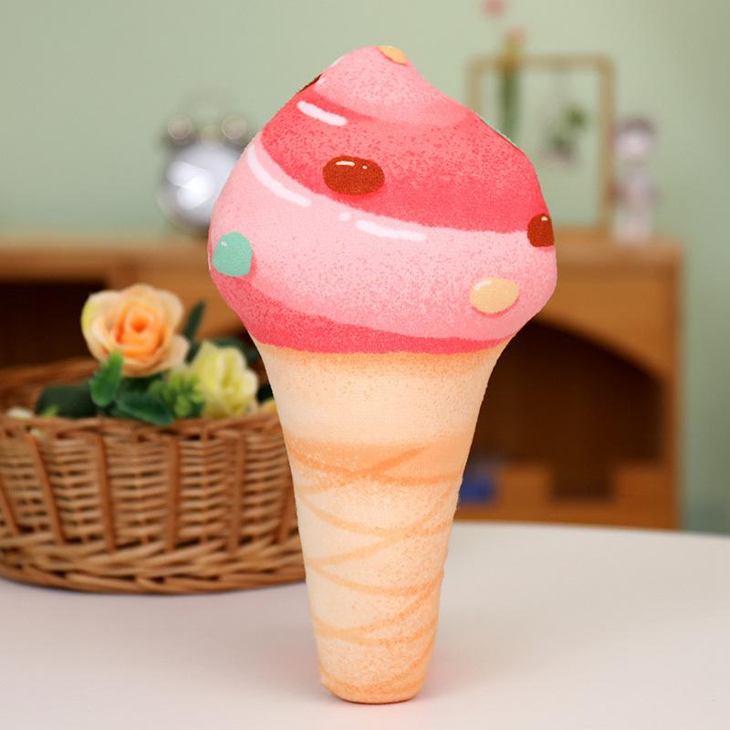 Simulated Cute Fruit Ice Cream Pillow Plush Toys for Girls Sofa Cushions At Home Ornaments Children's Gifts