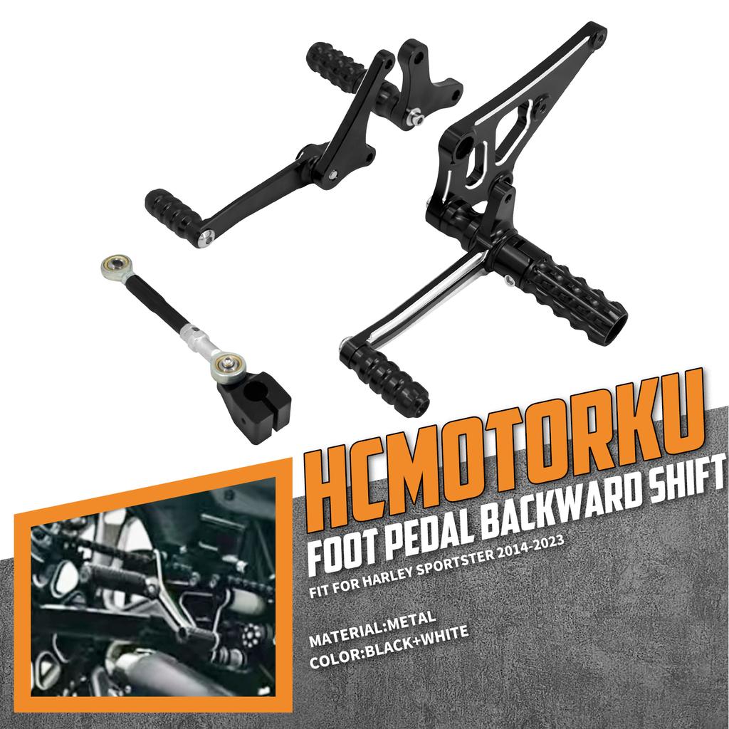Motorcycle Backward Foot Control Kit Rear Pedal Shifter Heel Toe Shift Lever Footrest for Harley Sportster XL 883 1200 2014-2022