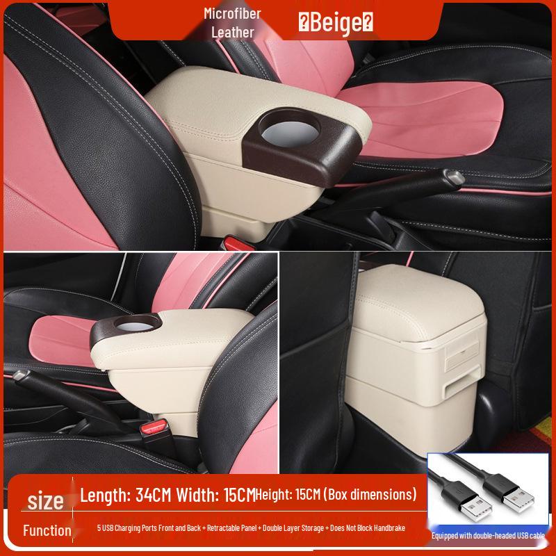 

08-11 Toyota Yaris Armrest Box: No-Drill Installation, Original Design