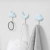 3PCS Adhesive Wall Hooks No Drill High Load-bearing Capacity Hooks for Bathroom Kitchen Towel Wet Umbrella