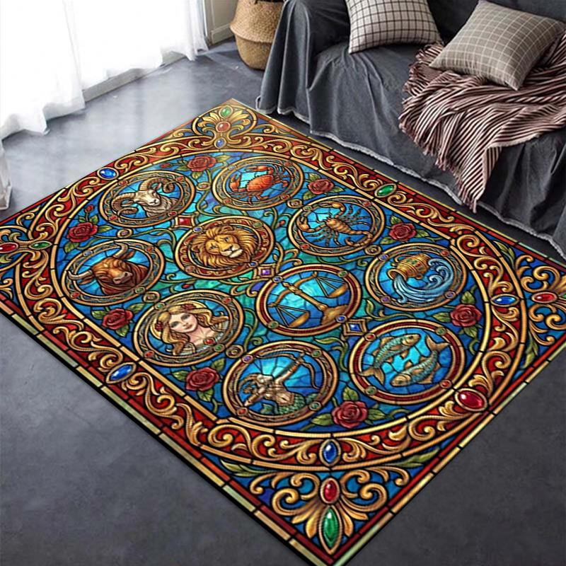 2025 New constellations Carpet Rug for Living Room Bedroom Home Sofa Decoration,Kids play Non-slip Floor Mat147