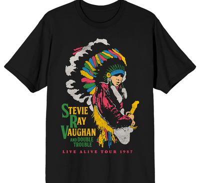 Stevie Ray Vaughan live alive tour schwarzes T-Shirt Unisex Alle Größen XZ258 Unisex T-Shirt