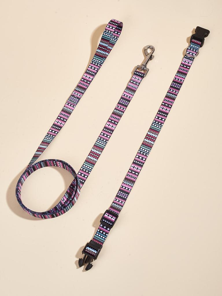 Patterned Webbing Dog Leash - Printed Pet Rope