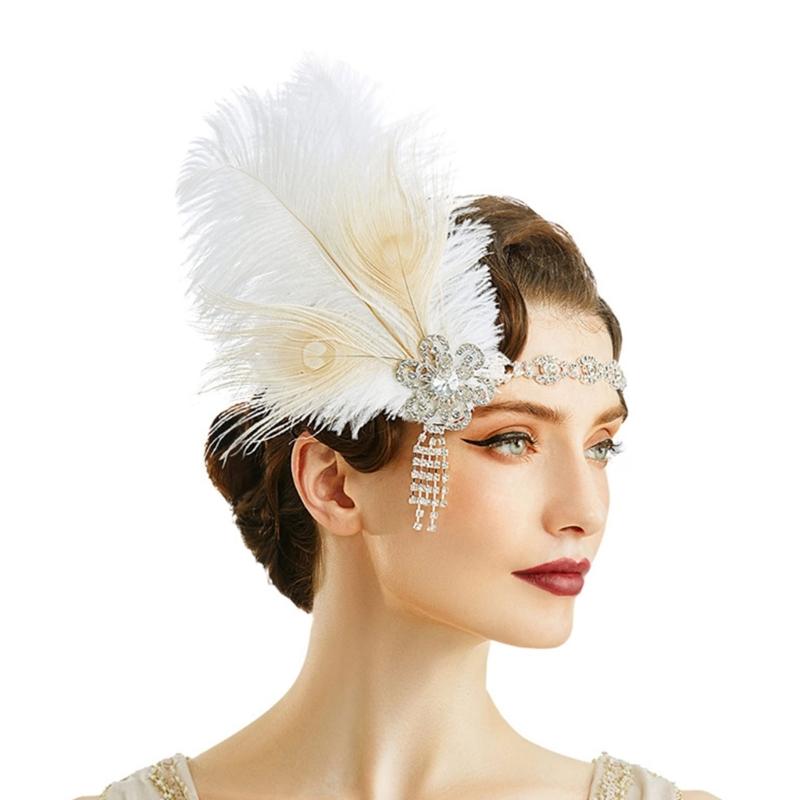 

Practical Feather Headbands Metal Construction Fade Resistant Ideal for Stage Performances Cosplay in Themed Event