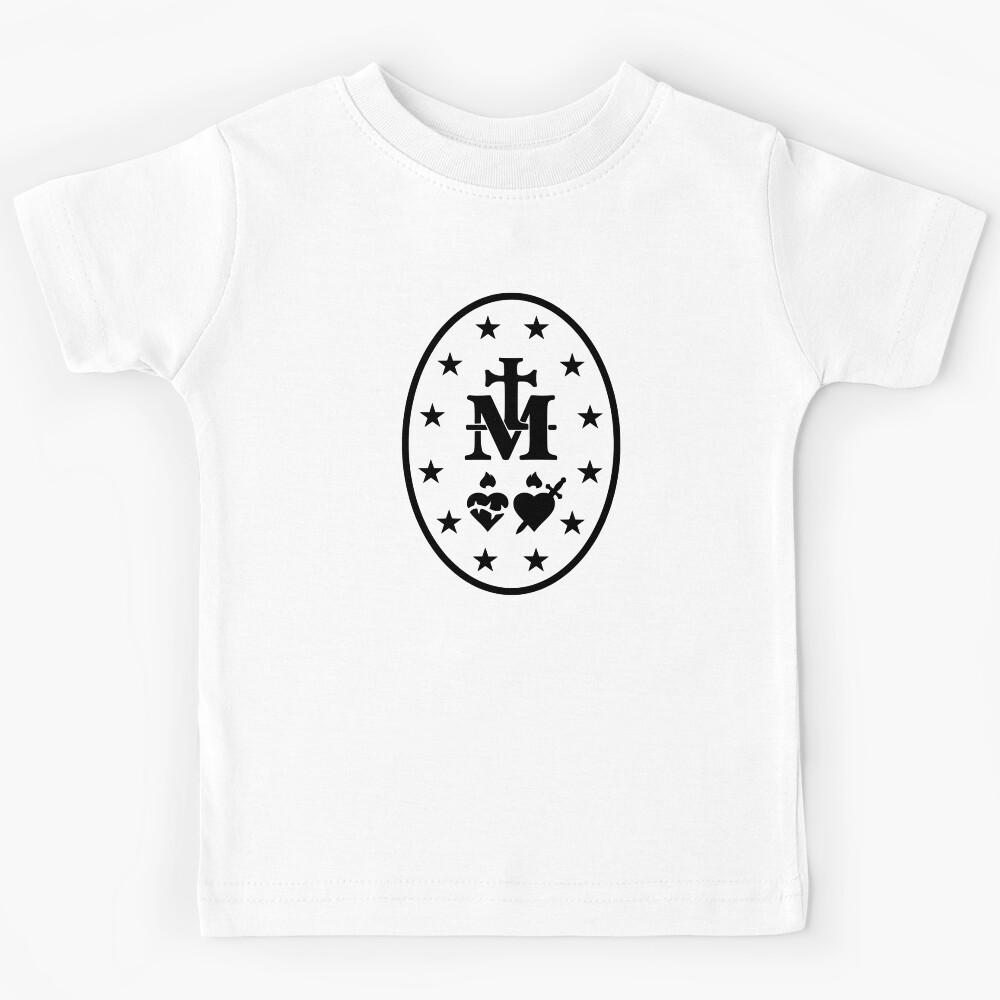 Sacred Miraculous Medal Catholic Religious Symbol Kids T-Shirt 140