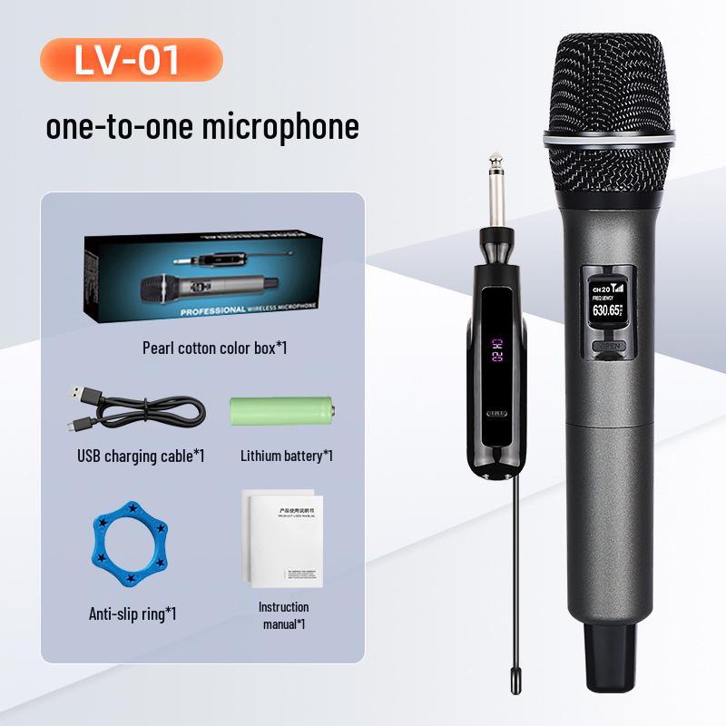 

Universal Rechargeable Wireless Microphone for KTV, Stage, and Live Broadcasts - One-to-Two High-Quality Sound System