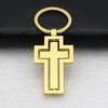 360 Rotating Crosses Keychain Metal Hollow Car Key Pendant Waist Hanging Key Holder Religious Belief Souvenir Gift