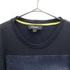 DIESEL Long sleeve patchwork trainer Navy x blue sweat Men's Used