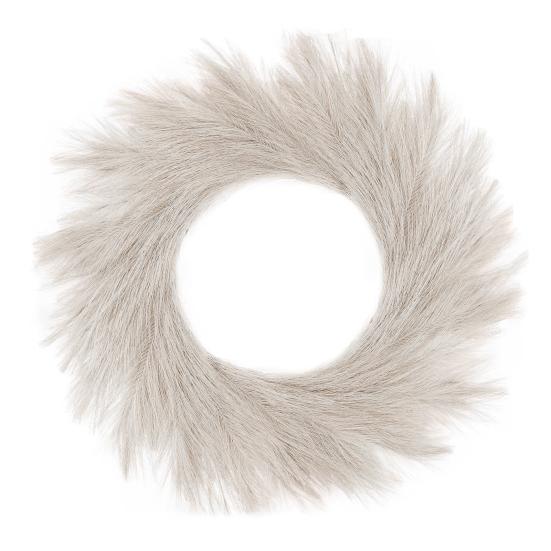 Artificial Pampas Grass Wreath Front Door Wall Mounts DIY Garland