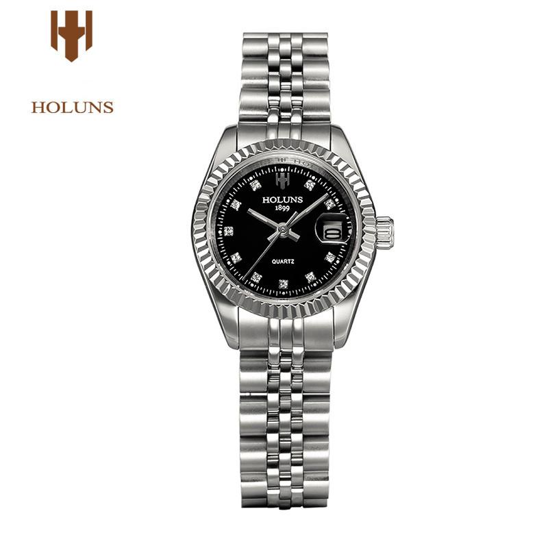 Fashion Holuns Luxurious Diamond Ladies Quartz