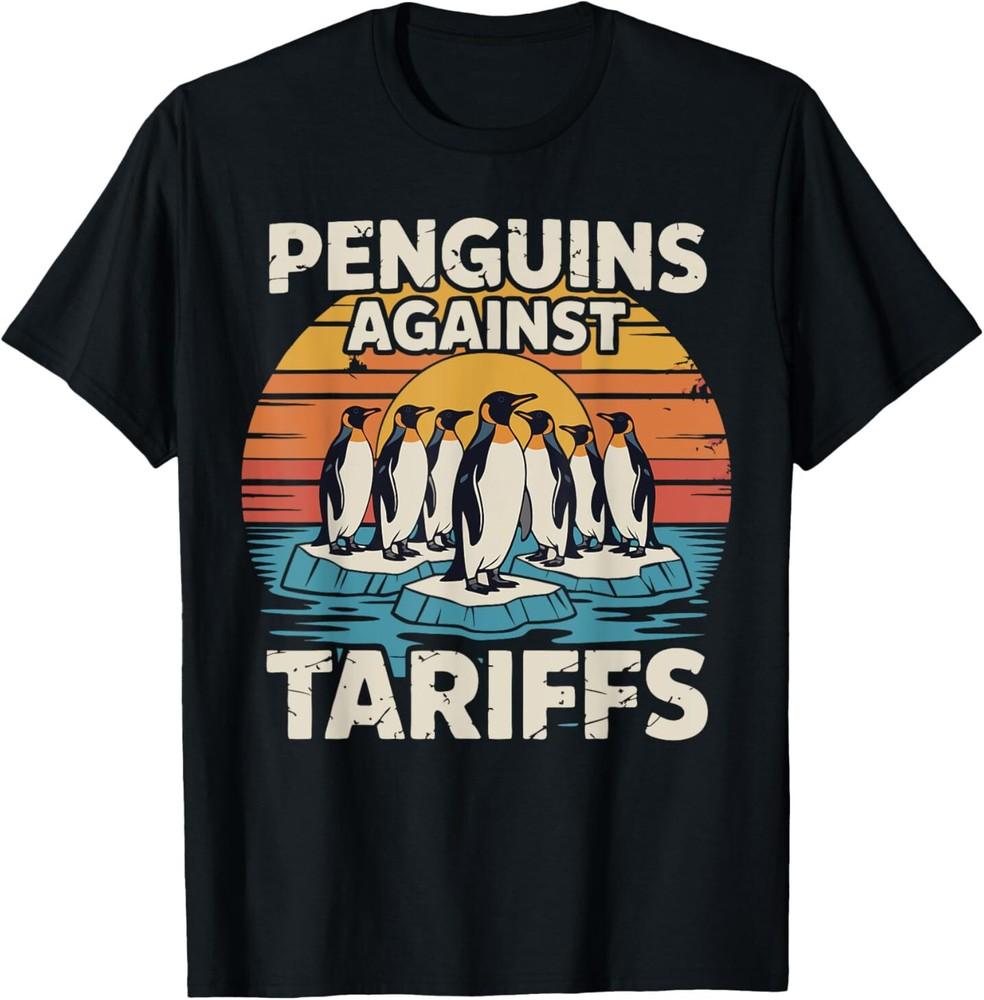 Funny Penguins Against Tariffs Anti Tariffs Penguins Lovers T-Shirt Unisex T-Shirt M