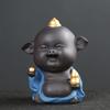 1PCS Handmade Purple Clay Tea Pet Ornaments Lucky Pig Statue Animal Tea Figurine Boutique Tea Decoration Accessories Crafts