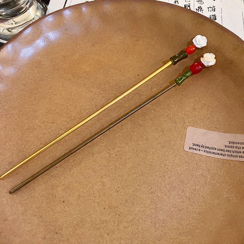 

Ancient Style Chinese Style Hair Fork Branch Flower Hanfu Hair Sticks Vintage Daily