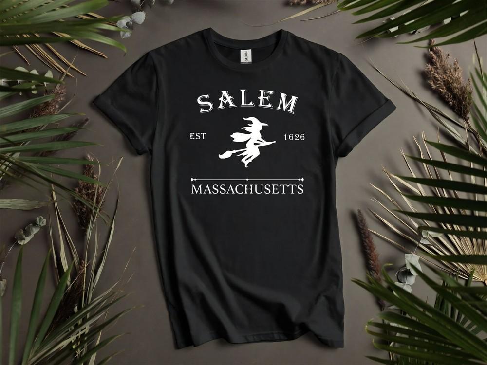 Comfort Colors Salem Massachusetts Broom Hoodie Tshirt Men Women Unisex AD179