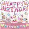 Colorful Letter Spirals Banner Party Accessories Eye Catching Flag Decorations