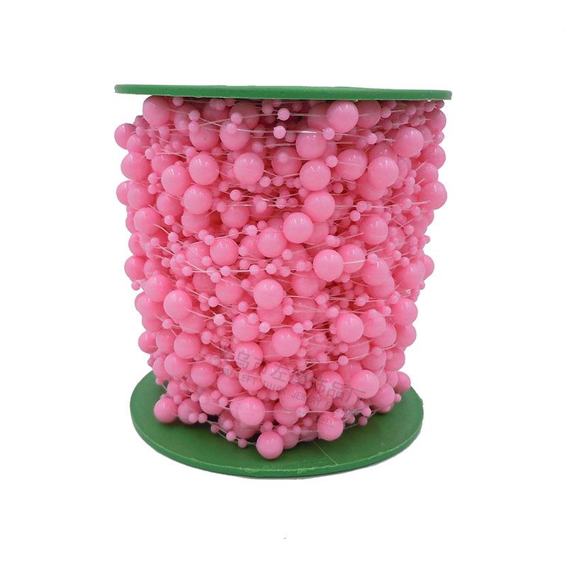

Baby s Breath 8+3 Bead 60m Fishing Line Beaded Chain for Wedding Bouquets & Bride Headpieces with AB Color Beads and Lights 60 meters
