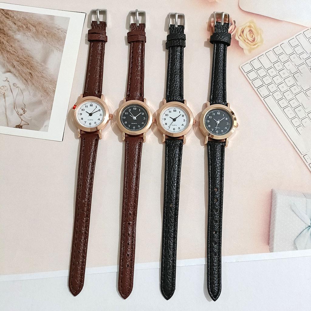 Exquisite Simple Ladies Dress Watch Retro Leather Female Clock Brand Ladies Fashion Mini Design Couple Watch Clock Watch Women